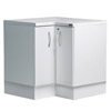 'L' Shaped Corner Base Unit - White Gloss