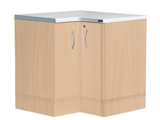 'L' Shaped Corner Base Unit - Beech