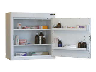 Controlled Drug Cabinet 108 Litre with 2 shelves/2 trays, one door