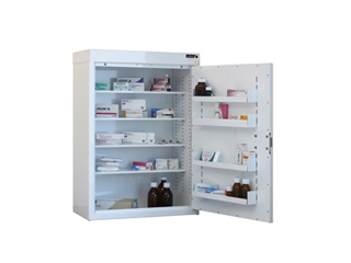 Medicine Cabinet 153 Litre with 4 shelves & 4 door trays, one door