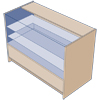 3/4 Glass Counter 1200mm