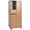 Anti Ligature Wardrobe No Castors, With Magnetic Catch And Rh Hinge - Beech Finish