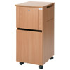 Bedside Locker Cabinet with Integral Drug Cabinet - Beech Finish