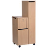 Bedside Locker with Integral Wardrobe & POD - 740mm Width - Beech Finish