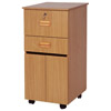 Bedside Locker Cabinet with Lockable Medicine Drawer - Beech Finish