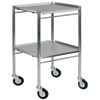 Dressing Trolley 610mm (W) - Stainless Steel with Two Shelves style=