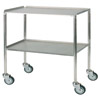 Dressing Trolley 920mm (W) - Stainless Steel with Two Shelves style=