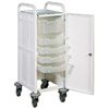 Storage Trolley with Single Column & Locking Door