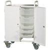 Storage Trolley with Two Columns & Locking Doors
