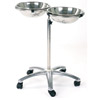 High Level Double Bowl & Stand - Adjustable Height