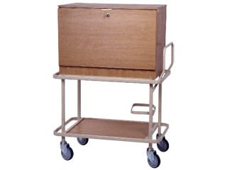 Drug Cabinet Trolley with Doors on both sides & 48 Dispensing Trays
