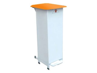 Fire Retardant Bodied Sack Holder - 20 Litre with White Body & Orange Lid