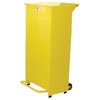 Fire Retardant Bodied Sack Holder - 60 Litre with Yellow Body & Lid