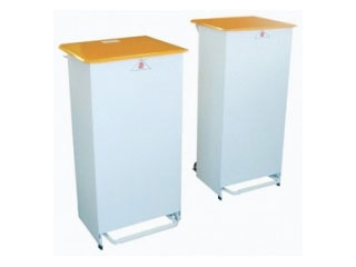 Fire Retardant Bodied Sack Holder - 60 Litre with White Body & Orange Lid