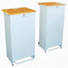 Fire Retardant Bodied Sack Holder - 60 Litre with White Body & Orange Lid