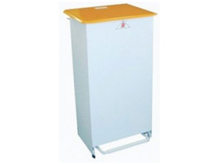 Fire Retardant Bodied Sack Holder - 80 Litre White Body & Orange Lid