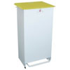 Fire Retardant Bodied Sack Holder - 80 Litre with White Body & Yellow Lid