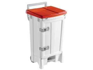 Front Opening Plastic Sack Holder 90 Litre with Red Body & Lid