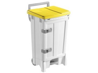 Front Opening Plastic Sack Holder 90 Litre with Yellow Body & Lid