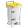 Front Opening Plastic Sack Holder 90 Litre with Yellow Body & Lid