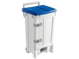 Front Opening Plastic Sack Holder 90 Litre with Blue Body & Lid